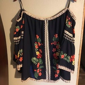 Flower & Feather off the shoulder 3x